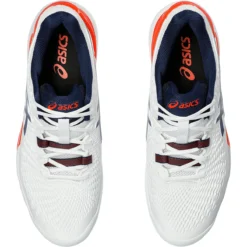 CHAUSSURES ASICS GEL-RESOLUTION 9 MELBOURNE TERRE BATTUE -Équipement De Tennis 1041a375 102 blanc 7