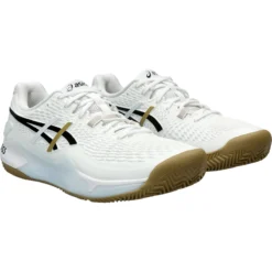 CHAUSSURES ASICS GEL-RESOLUTION 9 BOSS TERRE BATTUE -Équipement De Tennis 1041a458 100 blanc 3