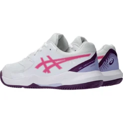 CHAUSSURES ASICS JUNIOR GEL DEDICATE 8 GS TERRE BATTUE/ PADEL -Équipement De Tennis 1044a064 100 blanc 4