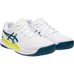 CHAUSSURES ASICS JUNIOR GEL RESOLUTION 9 TOUTES SURFACES -Équipement De Tennis 1044a067 102 blanc 3