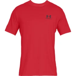 Tee-Shirt Under Armour Sportstyle Left Chest Rouge -Équipement De Tennis 1326799 600 rouge 3