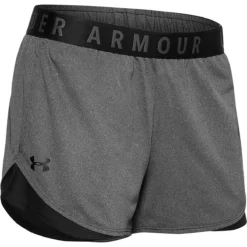 Short Under Armour Femme Play Up Noir -Équipement De Tennis 1344552 090 gris 3
