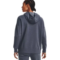 SWEAT UNDER ARMOUR FEMME RIVAL FLEECE FZ A CAPUCHE -Équipement De Tennis 1356400 044 gris 2