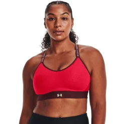 BRASSIERE UNDER ARMOUR FEMME INFINITY -Équipement De Tennis 1365233 890 rouge 4