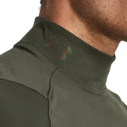 T-SHIRT UNDER ARMOUR COLD GEAR RUSH MOCK -Équipement De Tennis 1366059 390 vert 3