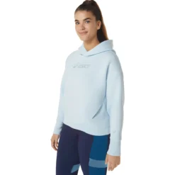 SWEAT ASICS FEMME NAGINO A CAPUCHE -Équipement De Tennis 2032c681 400 bleu 3