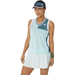 DEBARDEUR ASICS FEMME MATCH NEW-YORK -Équipement De Tennis 2042a277 405 bleu 3