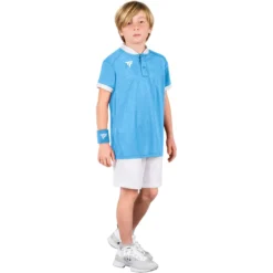 POLO TECNIFIBRE JUNIOR TEAM MESH -Équipement De Tennis 22mepoaz3 j bleu 3