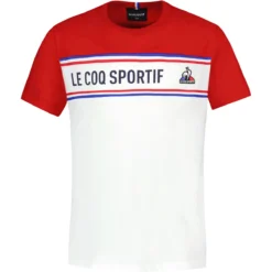 T-SHIRT LE COQ SPORTIF JUNIOR TRICOLORE -Équipement De Tennis 2310043 blanc 6