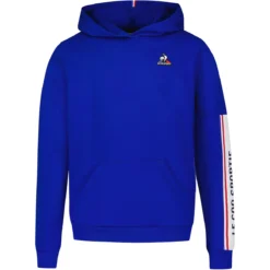 SWEAT LE COQ SPORTIF A CAPUCHE JUNIOR TRICOLORE -Équipement De Tennis 2310045 bleu 6