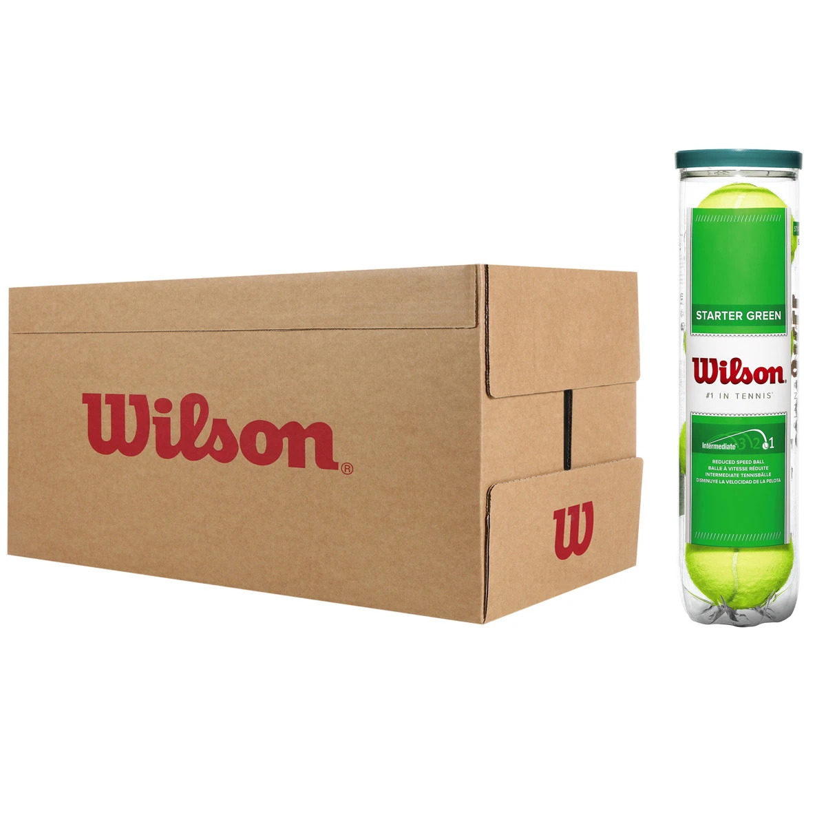 Carton 18 Tubes De 4 Balles Wilson Starter Play 1 Carton 18 Tubes De 4 Balles Wilson Starter Play