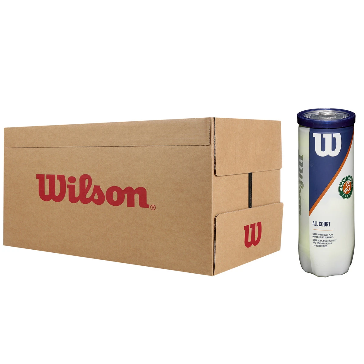 Carton De 24 Tubes De 3 Balles Wilson Roland Garros All Court 1 Carton De 24 Tubes De 3 Balles Wilson Roland Garros All Court