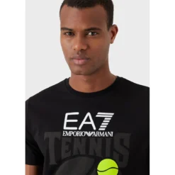 T-SHIRT EA7 TRAINING CASUAL SPORTY TENNIS -Équipement De Tennis 3rpt45 1200 noir 2