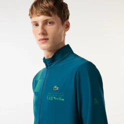 VESTE LACOSTE A COL FULL ZIP DJOKOVIC VERSION FAN EUROPE 8 VESTE LACOSTE A COL FULL ZIP DJOKOVIC VERSION FAN EUROPE -Équipement De Tennis bh2325 kxd vert 3
