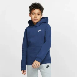 Sweat Nike Club Junior à Capuche Marine -Équipement De Tennis bv3757 410 marine 2
