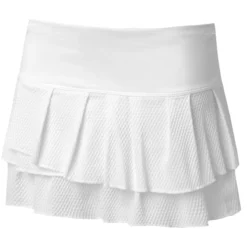 JUPE LUCKY IN LOVE FEMME WAVY PLEAT TIER ESSENTIAL -Équipement De Tennis cb425 110 blanc 5