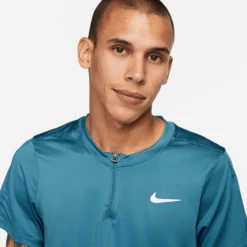 POLO NIKE COURT DRI-FIT ADVANTAGE ATHLETE EURO CLAY -Équipement De Tennis dd8321 379 bleu 3