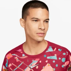 T-SHIRT NIKE DRI-FIT SLAM ATHLETE NEW YORK -Équipement De Tennis dx5526 620 rouge 3