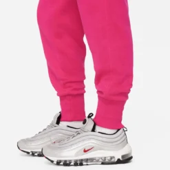 PANTALON NIKE JUNIOR FILLE CLUB FLEECE TAILLE HAUTE -Équipement De Tennis fd2921 615 rose 5