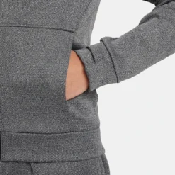 SWEAT NIKE JUNIOR WINTERED THERMA FLEECE A CAPUCHE 8 SWEAT NIKE JUNIOR WINTERED THERMA FLEECE A CAPUCHE -Équipement De Tennis fj6046 010 gris 4