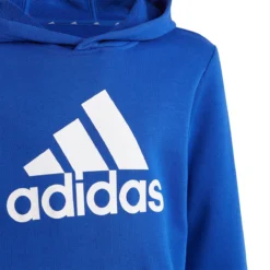 SWEAT ADIDAS JUNIOR GARCON BIG LOGO A CAPUCHE -Équipement De Tennis ic6834 bleu 3