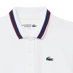 POLO LACOSTE FEMME HERITAGE CLUB -Équipement De Tennis pf0965 001 blanc 3