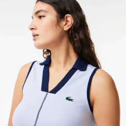 POLO LACOSTE FEMME ATHLETE MIAMI -Équipement De Tennis pf7437 x1j bleu 3