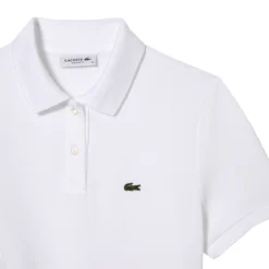 POLO LACOSTE FEMME PIQUE REGULAR FIT -Équipement De Tennis pf7839 001 blanc 4