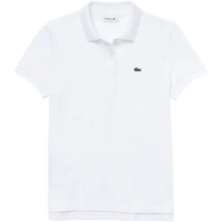 POLO LACOSTE FEMME PIQUE REGULAR FIT -Équipement De Tennis pf7839 001 blanc 6
