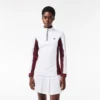 SWEAT LACOSTE FEMME 1/2 ZIP HERITAGE CLUB