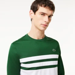 SWEAT LACOSTE CAPSULE TECHNIQUE -Équipement De Tennis sh7519 291 vert 3