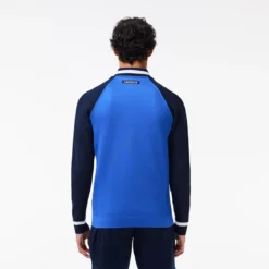 VESTE LACOSTE MEDVEDEV FULL ZIP ON COURT -Équipement De Tennis sh7540 iuu bleu 2
