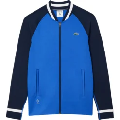 VESTE LACOSTE MEDVEDEV FULL ZIP ON COURT -Équipement De Tennis sh7540 iuu bleu 4