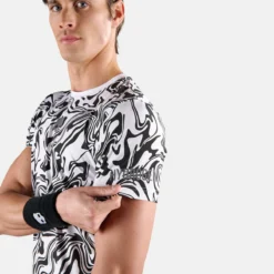 T-SHIRT HYDROGEN CHROME TECH -Équipement De Tennis t00708 001 blanc 5