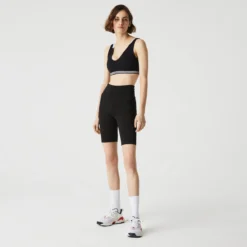 BRASSIERE LACOSTE FEMME -Équipement De Tennis tf7703 6kj noir 3