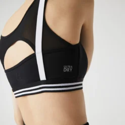 BRASSIERE LACOSTE FEMME -Équipement De Tennis tf7703 6kj noir 4