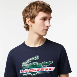 T-SHIRT LACOSTE TRAINING CORE PERFORMANCE -Équipement De Tennis th5156 166 marine 3