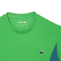 T-SHIRT LACOSTE DJOKOVIC VERSION FAN MIAMI -Équipement De Tennis th7539 ixu vert 6
