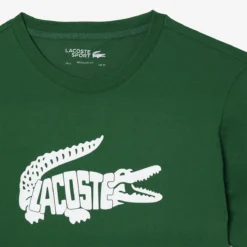 T-SHIRT LACOSTE CORE PERFORMANCE -Équipement De Tennis th8937 291 vert 5