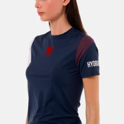 T-SHIRT HYDROGEN FEMME SPORT STRIPES TECH -Équipement De Tennis tt1005 l86 marine 4