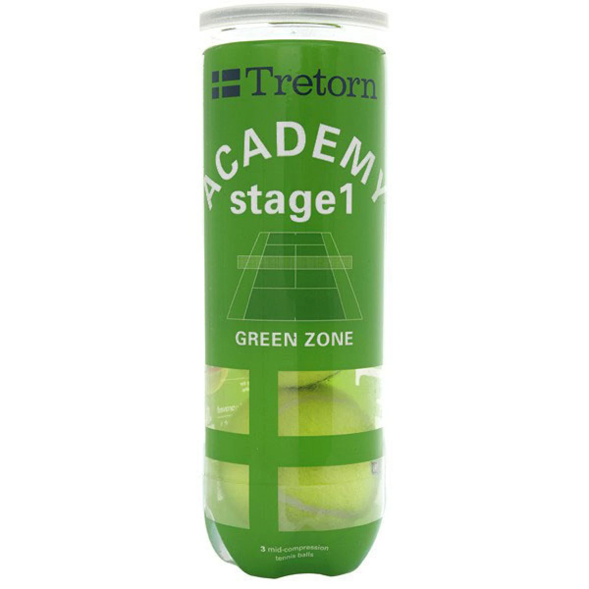 Balles Tretorn Academy Green X3 2 Balles Tretorn Academy Green X3 – Image 2