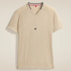 T-SHIRT WILSON SERIES SEAMLESS ZIP HENLEY 2.0 -Équipement De Tennis w91m314107w dkc beige 5
