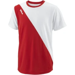 Tee-Shirt Wilson Junior Garçon Team 2 Angle Neck Rouge
