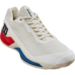 CHAUSSURES WILSON RUSH PRO 4.0 TERRE BATTUE 8 CHAUSSURES WILSON RUSH PRO 4.0 TERRE BATTUE -Équipement De Tennis wrs332640 blanc 3